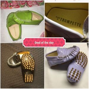 3 pairs of Trumpette size 4 leather loafers